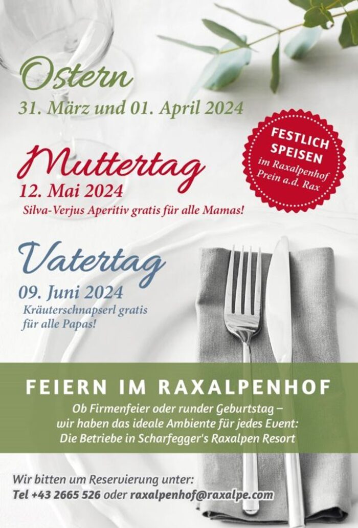 Kulinarik Raxalpenhof
